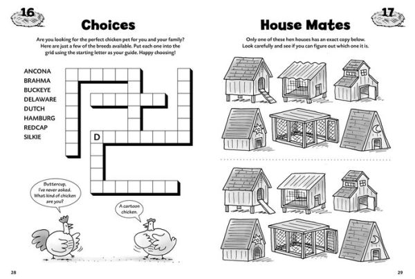 Chicken Games & Puzzles: 100 Word Games, Picture Puzzles, Fun Mazes, Silly Jokes, Codes, and Activities for Kids