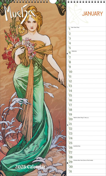 2025 Mucha Big Picture Calendar