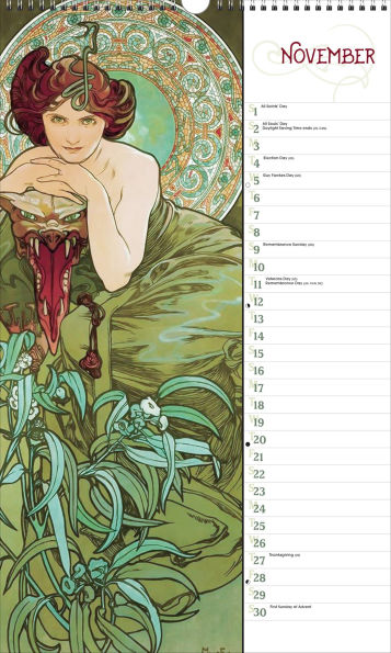 2025 Mucha Big Picture Calendar