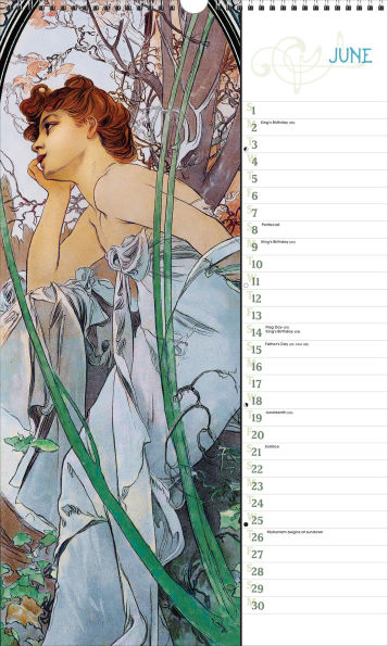 2025 Mucha Big Picture Calendar