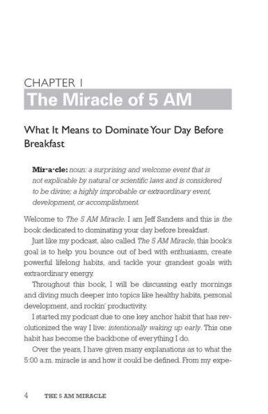 The 5 A.M. Miracle: Dominate Your Day Before Breakfast