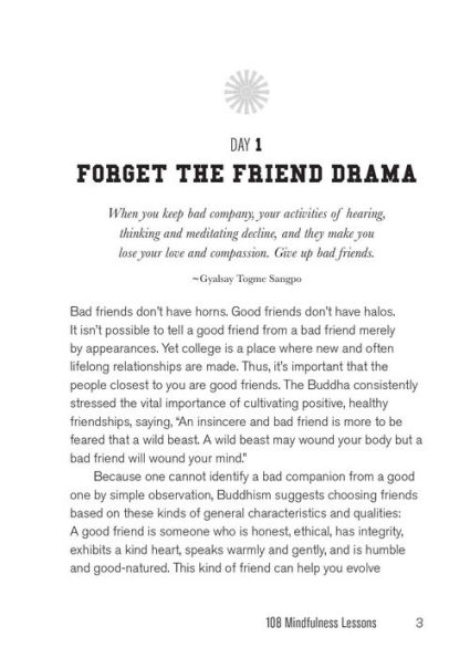 Buddha U: 108 Mindfulness Lessons for Surviving Test Stress, Freshman 15, Friend Drama, Insane Roommates, Awkward Dates, Late Nights, Morning Lectures...and Other College Challenges