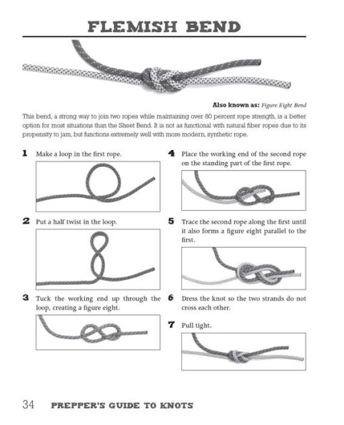 Prepper's Guide to Knots: The 100 Most Useful Tying Techniques for Surviving any Disaster