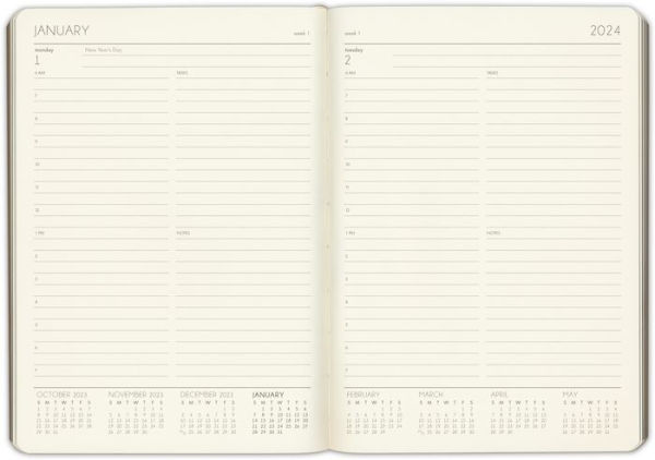 2024 Black Daily Planner by Paper Source