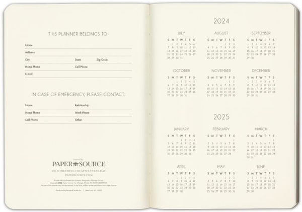 2025 Black Daily Leather Planner