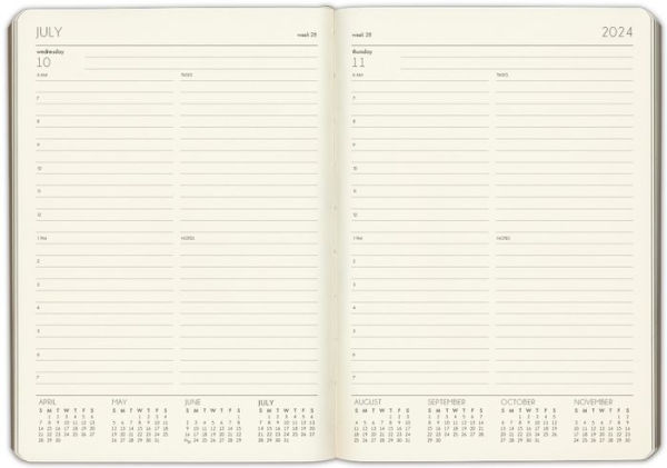 2025 Black Daily Leather Planner