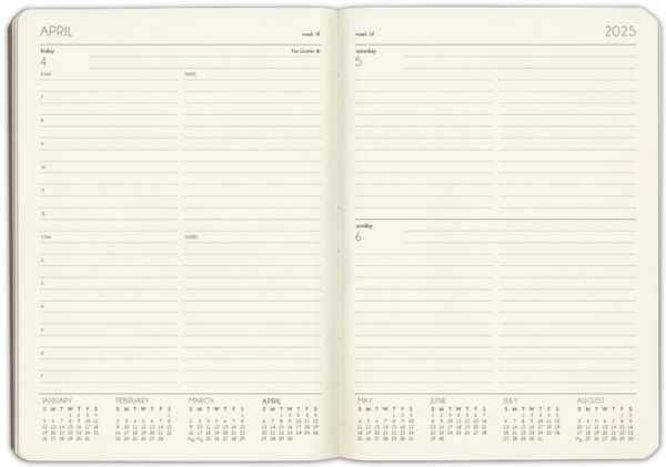 2025 Black Daily Leather Planner