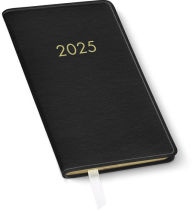Title: 2025 Black Leather Weekly Pocket Planner