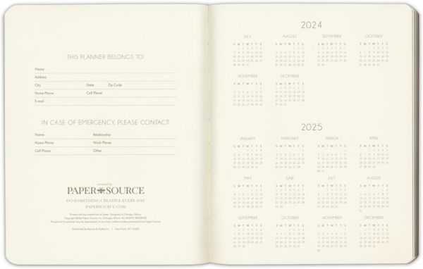 2025 Leather LG Monthly Planner