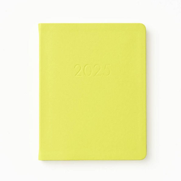 2025 Paper Source Green Leather Weekly Academic Planner