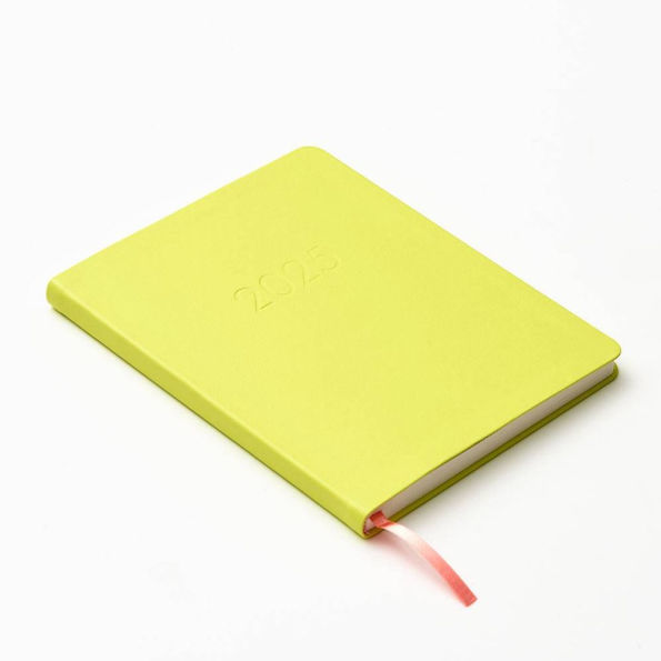 2025 Paper Source Green Leather Weekly Academic Planner