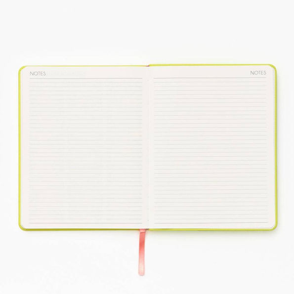 2025 Paper Source Green Leather Weekly Academic Planner
