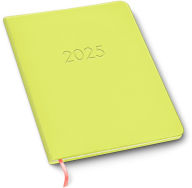 Title: 2025 Green Leather LG Monthly Planner