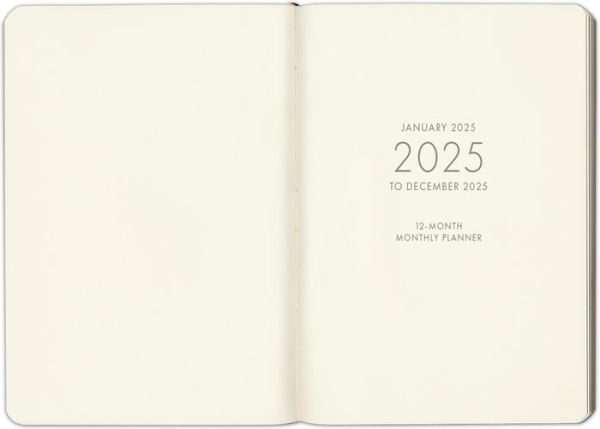 2025 Paper Source Black 12M Monthly Pocket Planner