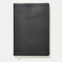 2025-2026 Paper Source Black Leather 18-Month Weekly Pocket Planner