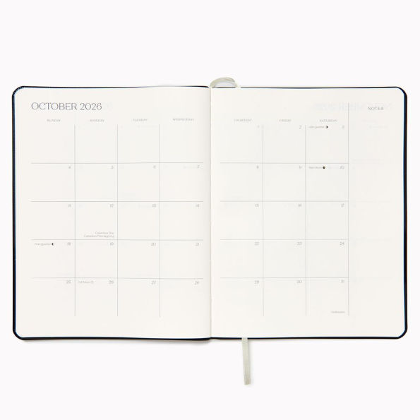 2025-2026 Paper Source Leather 18-Month Monthly Desk Planner