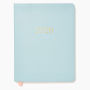2025-2026 Paper Source Light Blue Leather 18-Month Weekly Desk Planner