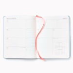 Alternative view 2 of 2025-2026 Paper Source Light Blue Leather 18-Month Weekly Desk Planner