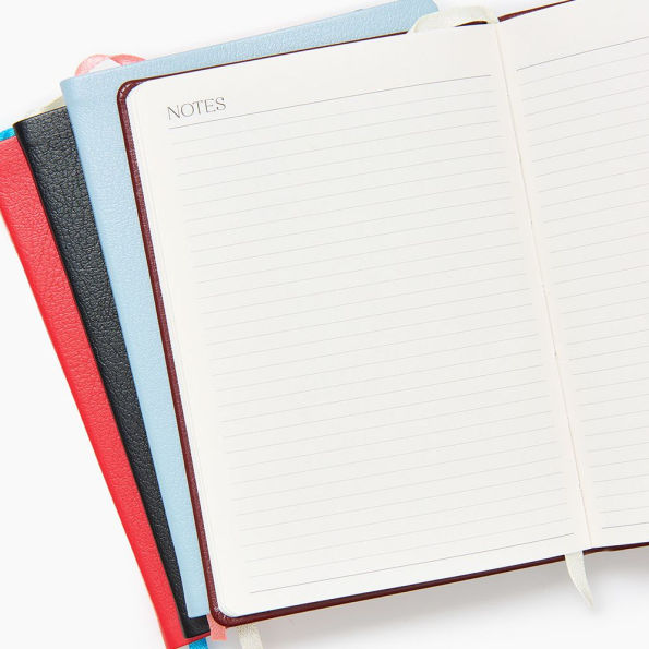 2025-2026 Paper Source Maroon Leather 18-Month Monthly Pocket Planner