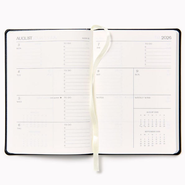 2026 Paper Source Weekly Pocket Planner Black