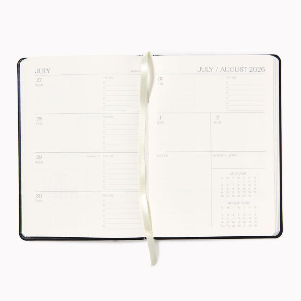 2026 Paper Source Weekly Desk Planner Black