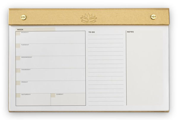 Undated Memo Pads - Gold with Blind Embossing