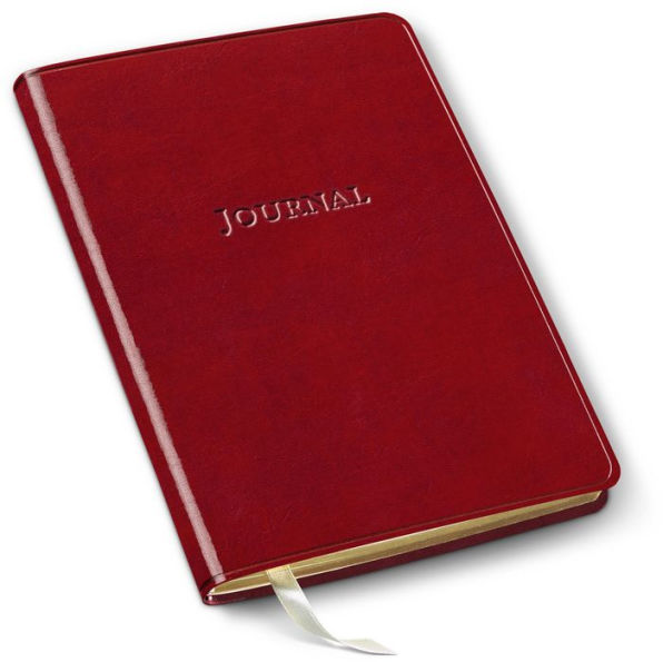 Deep Red Bonded Leather Flexi Journal 8