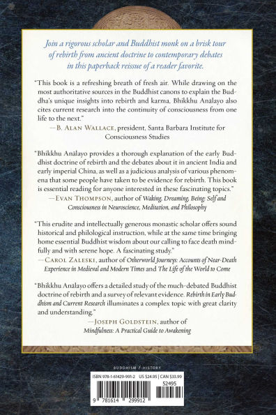 Rebirth Early Buddhism and Current Research