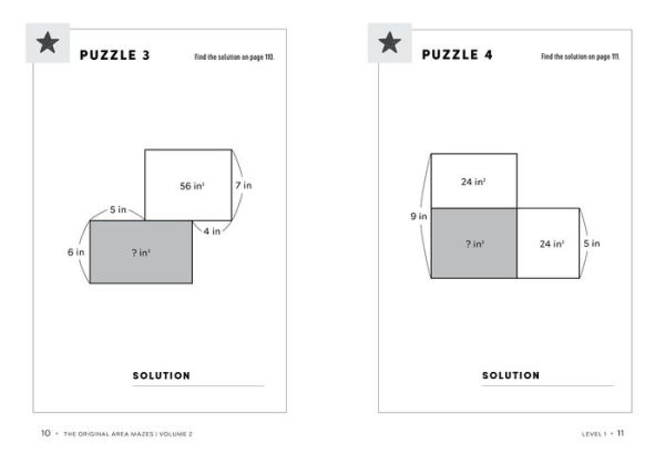 The Original Area Mazes, Volume Two: 100 More Addictive Puzzles to Solve with Simple Math - and Clever Logic!