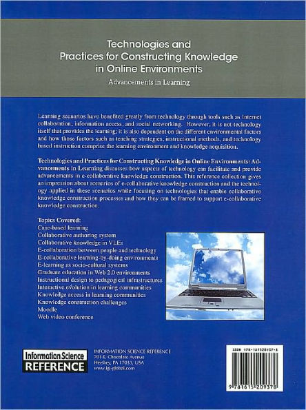 Technologies and Practices for Constructing Knowledge in Online Environments: Advancements in Learning