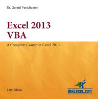 Title: Excel 2013 VBA, Author: Gerard M Verschuuren