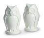 White Owl Resin Bookends - Set of 2 (7.25