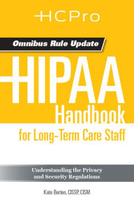 Title: HIPAA Handbook for Long-Term Care Staff (Pack of 20), Author: Kate Borten