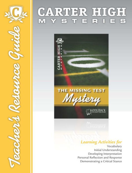 The Missing Test Mystery Teacher's Resource Guide CD