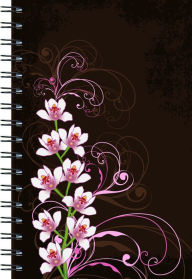 Title: Orchids on Brown Journal - Medium, Author: Charles Finch