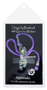 Title: Artmarks by Cynthia Gale - Dragonfly with Genuine Abalone Wings Bookmark