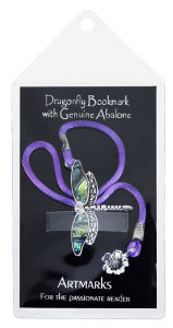 Artmarks by Cynthia Gale - Dragonfly with Genuine Abalone Wings Bookmark