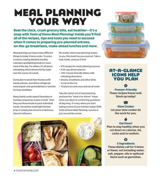 Taste of Home Meal Planning: The 500+ Recipes, Secrets & Tips that Busy Planners Rely on Most