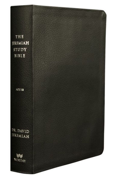 The Jeremiah Study Bible, NIV: (Black W/ Burnished Edges) Leatherluxe(r) with Thumb Index: What It Says. What It Means. What It Means for You. (Large Print -- QA test)