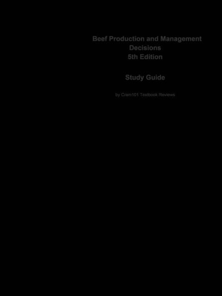 Beef Production and Management Decisions