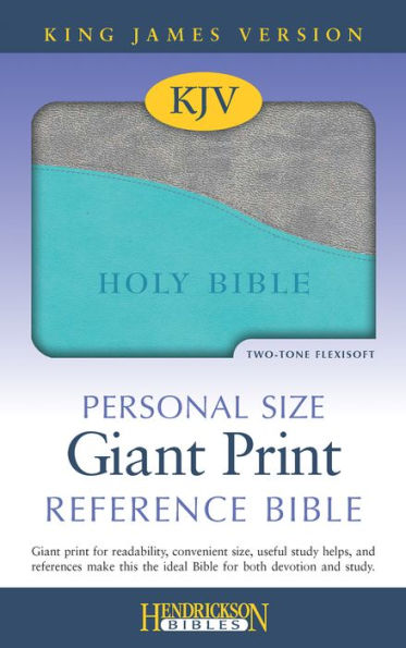 KJV Personal Size Giant Print Reference Bible (Flexisoft, Teal/Gray, Red Letter)