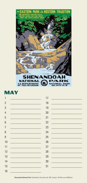 National Parks Poster Art of the WPA Perpetual Wire-O Calendar