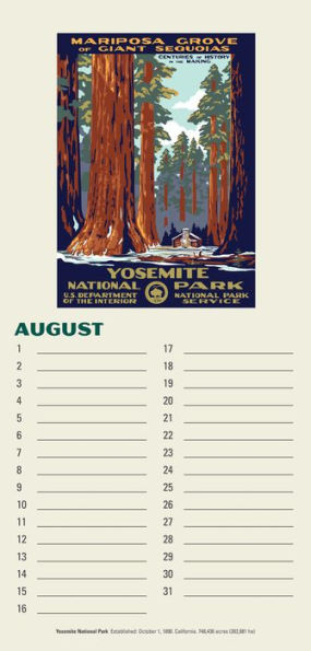 National Parks Poster Art of the WPA Perpetual Wire-O Calendar