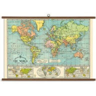Title: World Map Vintage School Chart