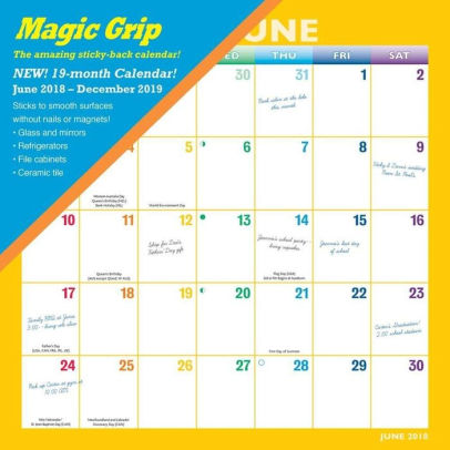 2019 rainbow magic grip wall calendar rainbow calendar