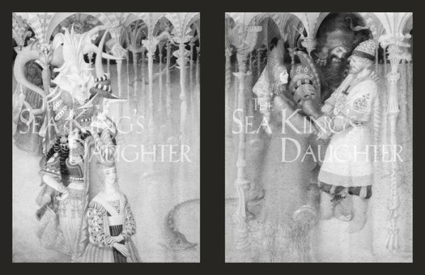 The Sea King's Daughter Coloring Book: A Grayscale Adult Coloring Book and Children's Storybook Featuring a Lovely Russian Legend