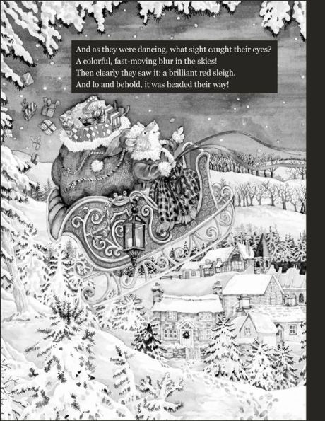 The Mice Before Christmas Coloring Book: A Grayscale Adult Coloring Book and Children's Storybook Featuring a Mouse House Tale of the Night Before Christmas