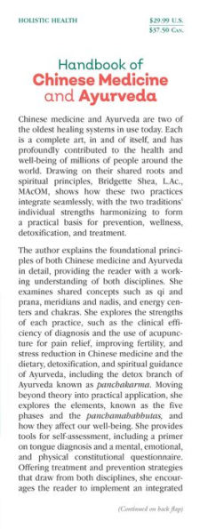 Handbook of Chinese Medicine and Ayurveda: An Integrated Practice of Ancient Healing Traditions