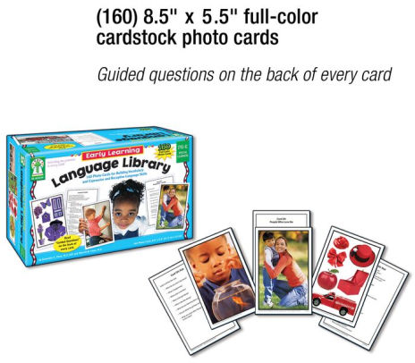 K Grades Pk Early Learning Language Library Learning Cards