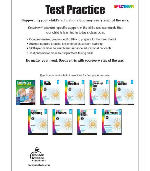 Spectrum Test Practice, Grade 1